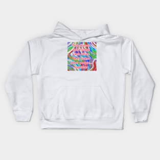 “True friends” bright colored abstract print Kids Hoodie